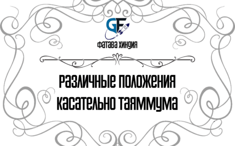 Различные положения касательно таяммума